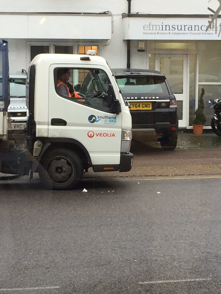 robgraves8546's tweet photo. @VeoliaUK irony at its finest here, the team that's supposed to keep our streets clean in @LeighOnSeacom throwing rubbish out the window https://t.co/MHxsiju1mQ