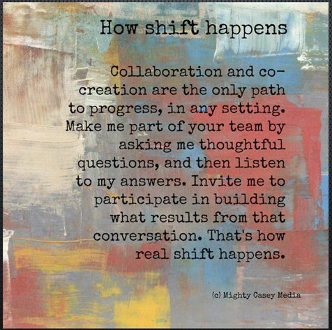 ThePaintedBrain's tweet photo. RT @helenbevan: Collaboration & co-creation are the only path to progress says @mjseres on the People's Transformathon #CoPro16 ... https://t.co/rTSmRKYbIE