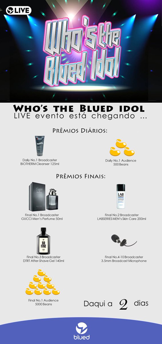BluedBR's tweet photo. #bluedidol2016 Daqui a 2 dias! https://t.co/VD7NR3NNfa