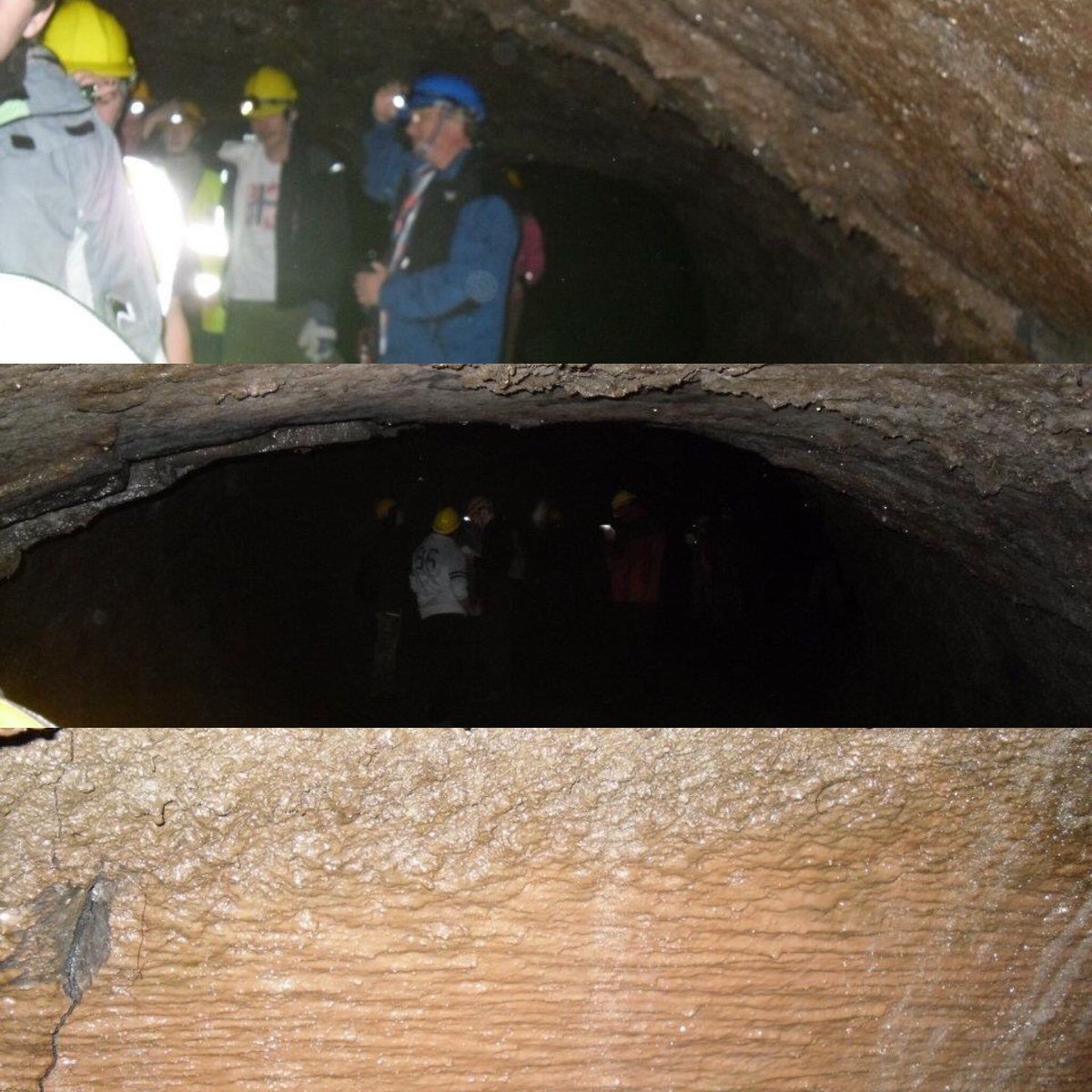 Geology_Helen's tweet photo. Underground surveys of lava tubes #MountEtna #lavatube #effusionrates #geology #fieldwork #decadevolcano @UofGGES @UofGSciEng https://t.co/MH01p6mVD8