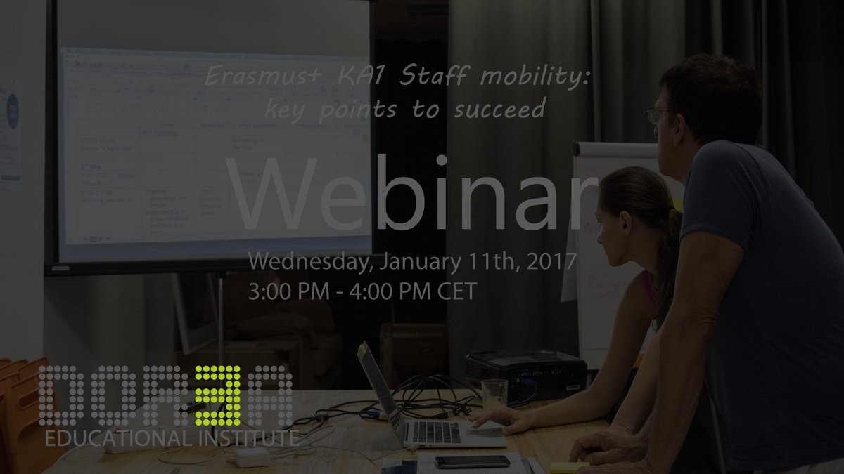DOREA_Education's tweet photo. Join us for a free Webinar - 'Erasmus+ Ka1 Staff Mobility: Key points to succeed'. REGISTRATION: https://t.co/wkk8N7plqu #DOREAWebinar https://t.co/AW015TeYtX