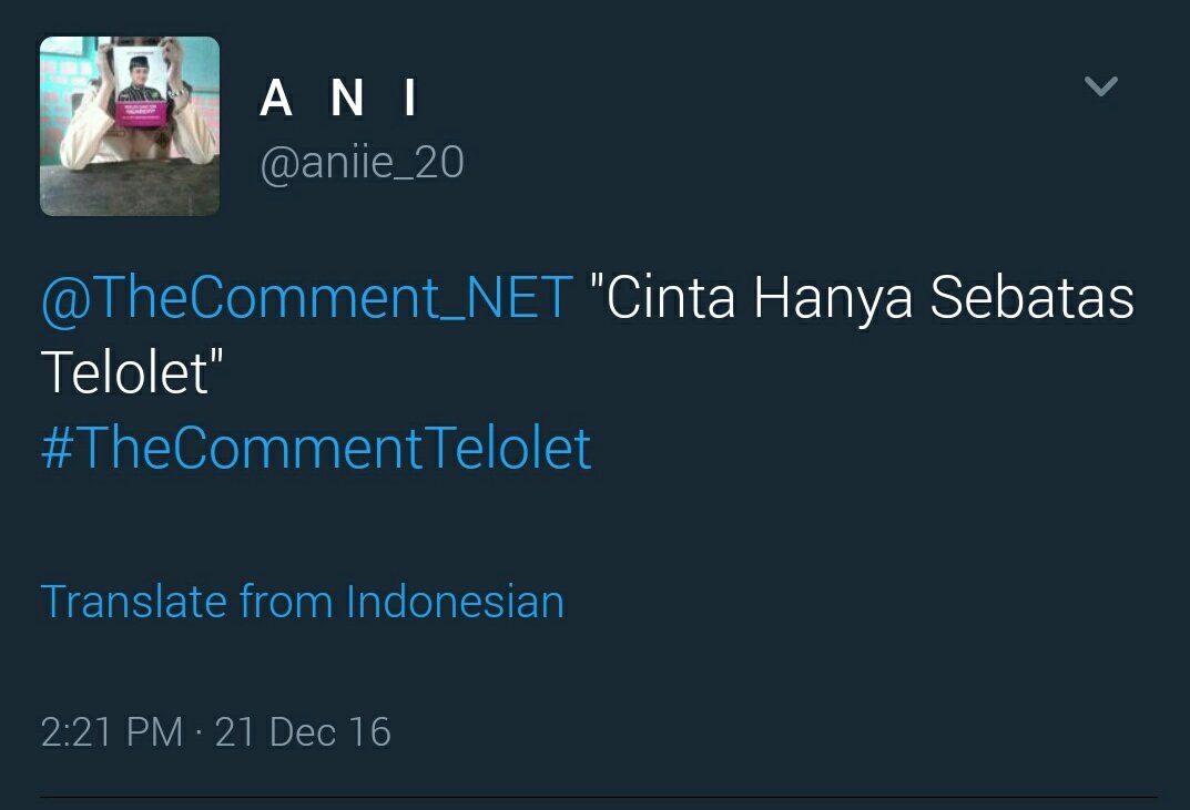 Netverseid's tweet photo. Selamat buat @aniee_20 dan @GabrielCChandra kamu menang #TheCommentTelolet yeaaay, tunggu dm mimin yah π https://t.co/S9tVHYT6So