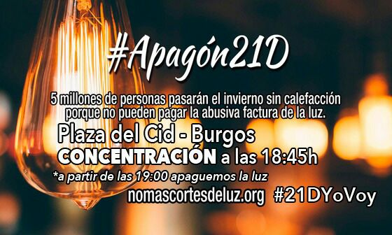 Gamonalenlucha2's tweet photo. Todas a la calle a luchar contra los abusos de las grandes eléctricas.
RT y Lucha
#FelizMiercoles
#NoMasCorresdeLuz
#HoyApagón21D
#21DYoVoy https://t.co/iAcwMiJK8i
