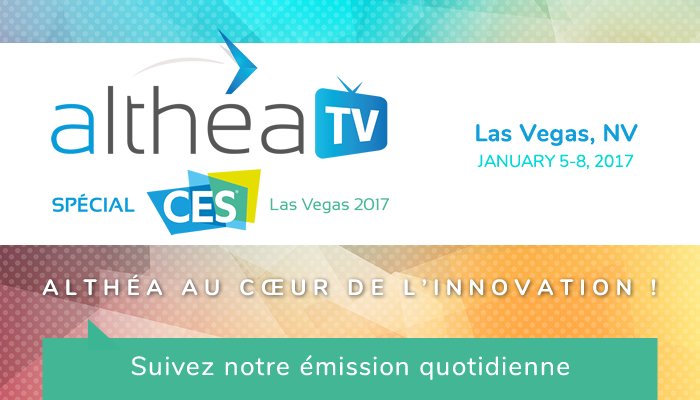 AltheaConseil's tweet photo. Althéa sera au cœur de l'#innovation mondiale au #CES2017 Las Vegas du 5 au 8 janvier 2017 ! https://t.co/Dv8Cu7YgxI #ALTHEATVCES https://t.co/evFphAAkq0