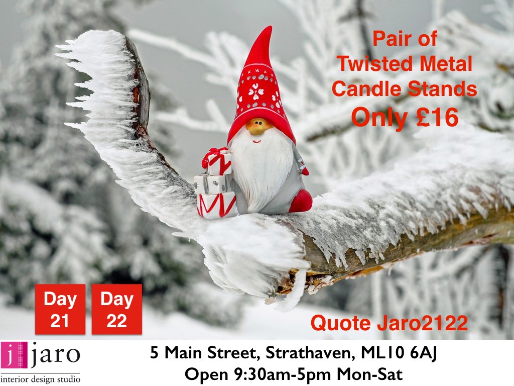 jarodesignltd's tweet photo. Stunning pair of Candle stands 20% OFF for this #12DaysOfChristmas 🕯 ✨ https://t.co/dvaxYpVeFZ
