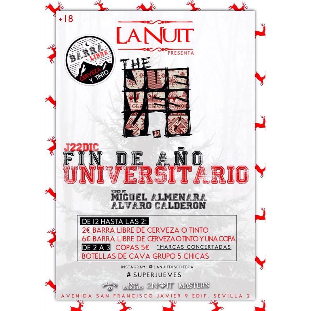 Barra Libre de #Cerveza y #Tinto por 2€???!!! En #DiscoLaNuit lo tenemos! Ven este jueves a nuestra #Discoteca de #Sevilla y flipa!