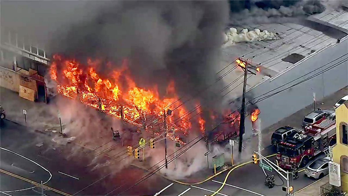 Blaze Rips Through A Furniture Store In Northern New Jersey