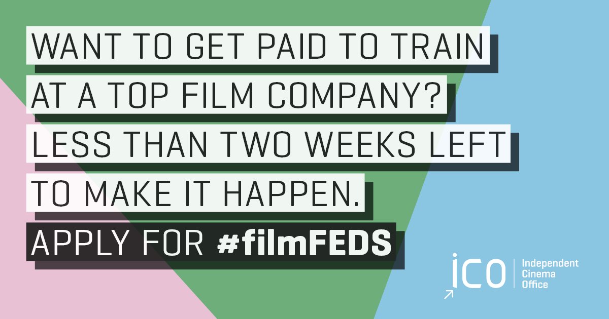 Apply by January 3 to jumpstart your career in the film industry with #filmFEDS independentcinemaoffice.org.uk/training/feds2…
