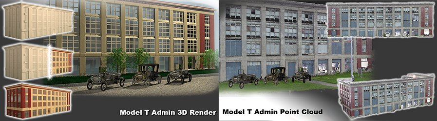 PMC_Corp's tweet photo. PMC recently helped #LaserScan, #PointCloud &amp; #Model the Henry Ford Model T Building in Detroit Michigan! #Recap360 #Revit #3DSMax #CAD https://t.co/rYuDKwNEoV