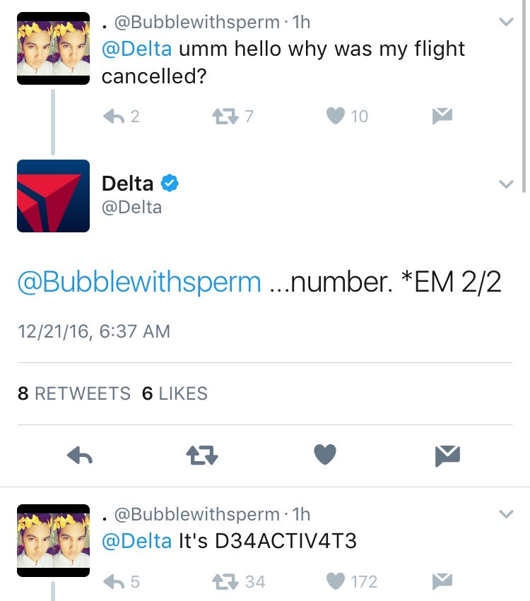 kuhziah's tweet photo. Reasons why I love twitter #BoycottDelta https://t.co/GsGDcF84sK