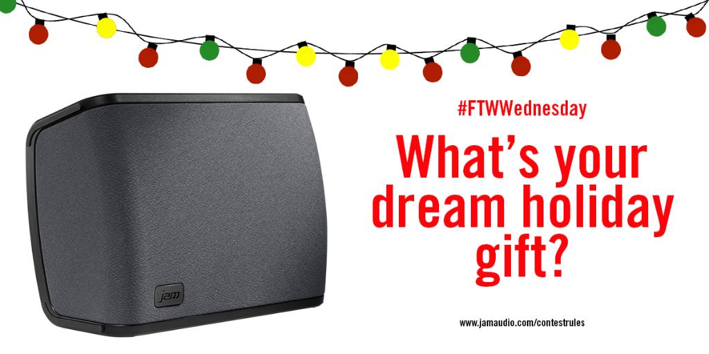 JamSpeaker's tweet image. Tell us on Facebook what&apos;s your dream holiday gift for a chance to win. #FTWWednesday #happyholidays facebook.com/jamspeaker