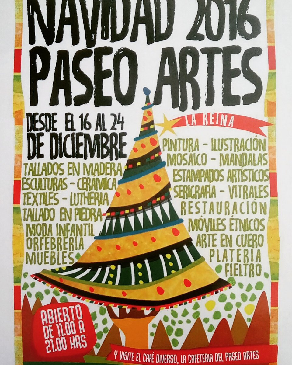 Paseoartes's tweet photo. Buenos días, miércoles de ferias Navidad Paseo Artes La Reina y Eco feria en @Aldea_Encuentro https://t.co/1aTLntXEil