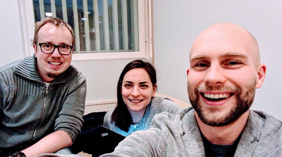 Kronlof's tweet photo. Visitor from @enwmanagement sparring about #SafetyManagement and #healthandsafety. Great conversation with @fenianiemitz and @KarriTakki https://t.co/B3WqUduwqe