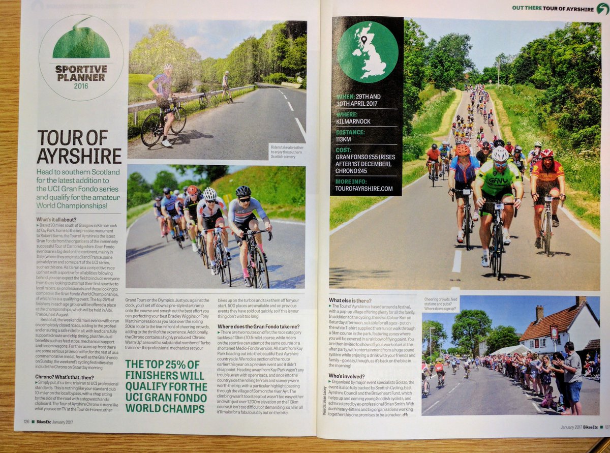 New issue of Bikes Etc. out now - my feature this month is the @TourOfAyrshire #cycling #Scotland