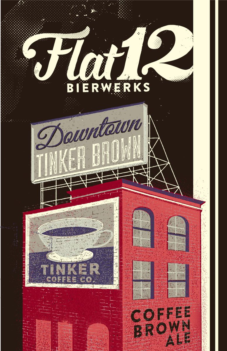 RadBrewCo's tweet photo. Tapping our new collab with @tinkercoffeeco at 12p. Downtown Tinker Brown is a coffee brown ale with milk sugar & Columbian coffee #buzzbeer https://t.co/2y44g55twa