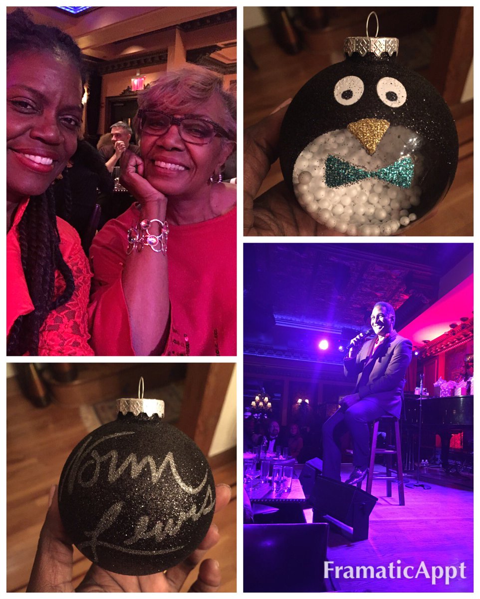 DanceDreamWrite's tweet photo. @normlewis777 Last night's show @54Below  was beyond amazing. You rock...can't stop smiling. Thanks for my Christmas ornament! #peaceonearth https://t.co/uLt7MAwiPK