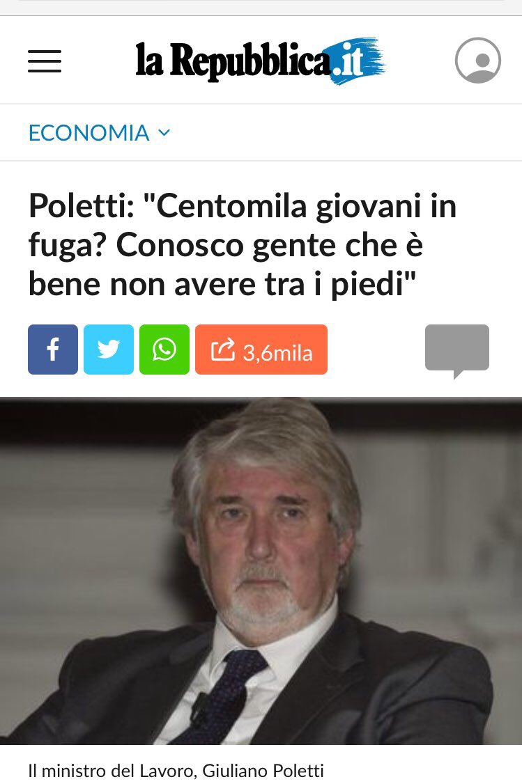 antonio_bordin's tweet photo. Poveri fessi che emigrate per lavorare: basta fare come il figlio di #Poletti, che non emigra perché mantenuto da Coop con i soldi pubblici. https://t.co/DRBQEzQu3N