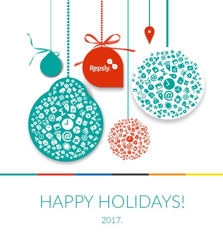 Repsly's tweet image. Wishing a happy, healthy #HolidaySeason to you &amp;amp; yours! #RepAndRoll