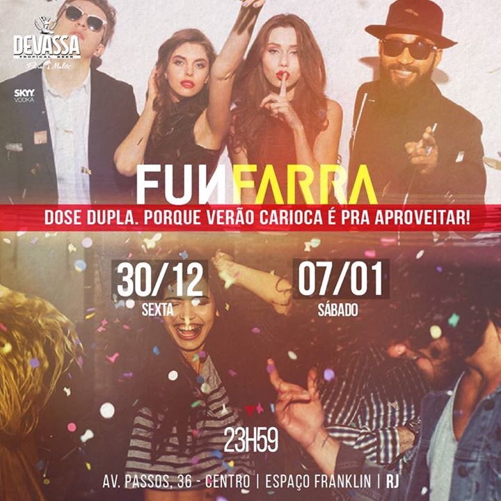 FestaFunFarra's tweet photo. Ai, o verão carioca! ☀️Prepare-se para duas festas simplesmente inesquecíveis. A pista vai ferver. 🎶✌️️😜💃 Ingressos: https://t.co/Vgxlr7d9ey https://t.co/lHy7gqmL2r