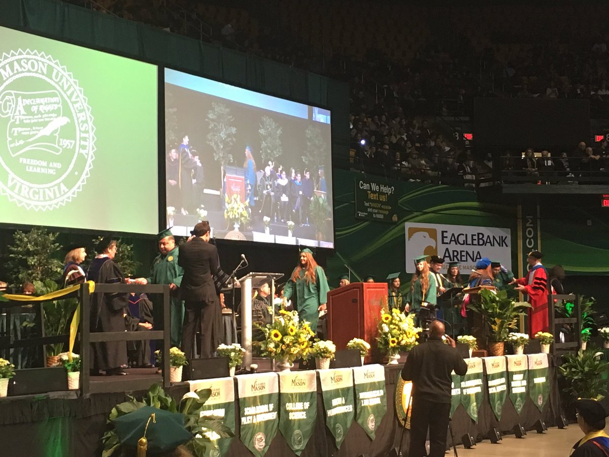 MasonAlumni's tweet photo. Degrees awarded today start with @MasonCHSS! #MasonGrad #Mason2016 https://t.co/OpdjVaAWIB