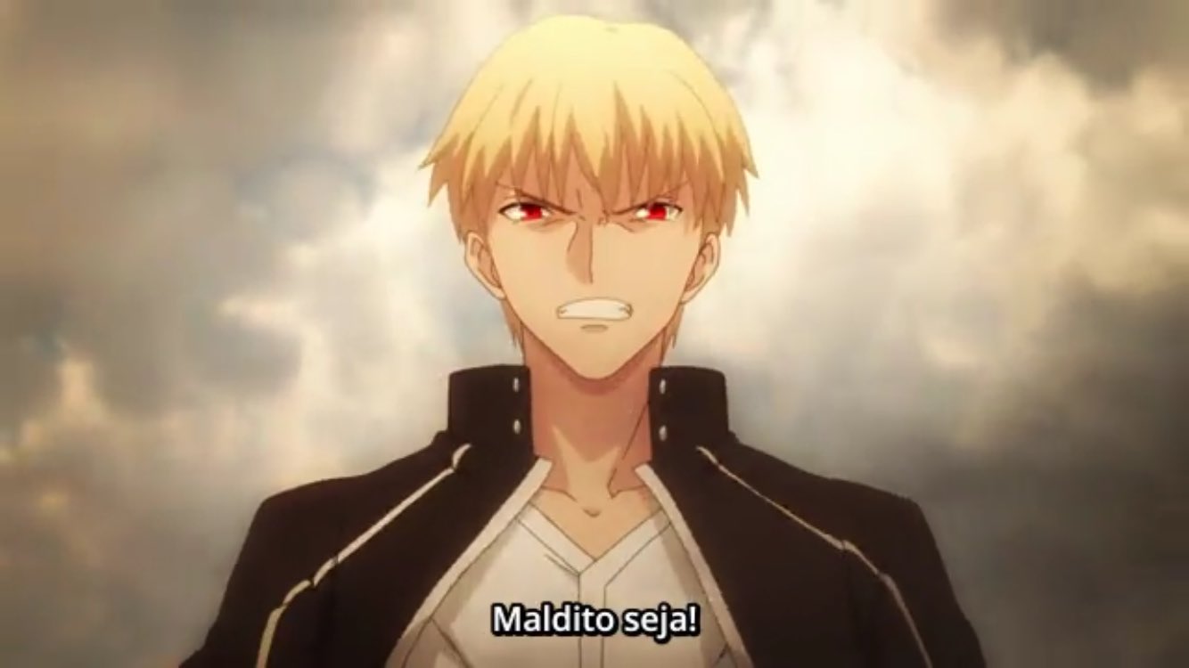 ネタアニメ マンガ大好き人 フェイトubw ギル 一応今作のラスボスを務めて最初辺りはすごい調子に乗っていたが最後辺りで士郎に逆に舐められエアを使おうとしたらその持ってる腕を切り落とされるという失態をおかす笑笑 士郎 行くぞ英雄王武器の貯蔵は