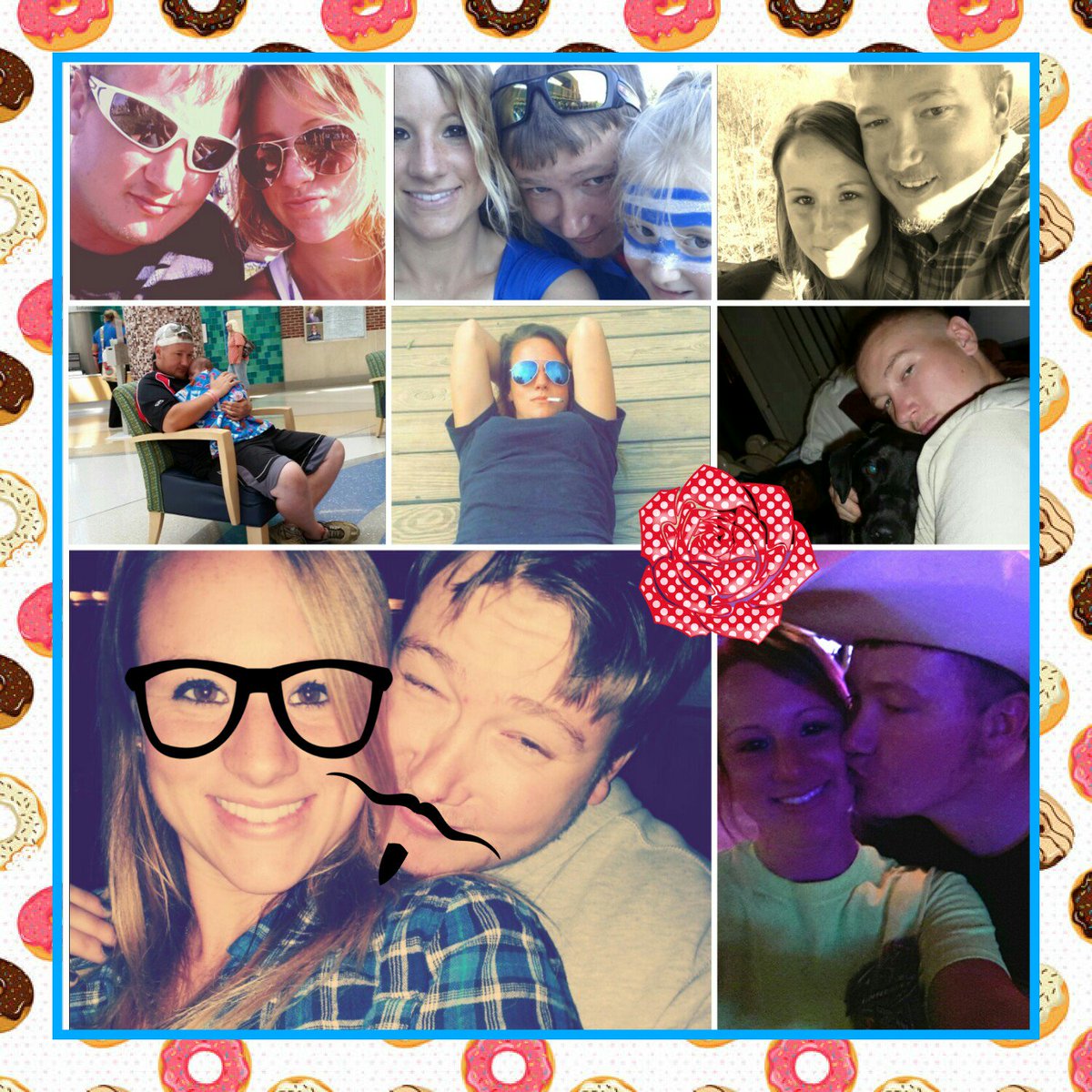 HMarie_08's tweet photo. Love him like I love doughnuts. And that's a lot. #bestfriend #husband #soulmate #collagemaker made by @lyrebirdstudio https://t.co/lhFnhSoTto