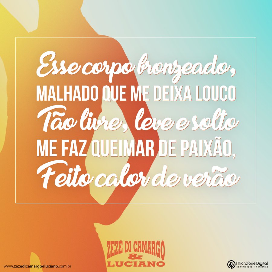 zcloficial's tweet photo. "Foi numa onda no mar que seu amor me levou...". 
Chegou a estação mais esperada do ano: o verão! ☀🌊
#ZCL2016 #ZCL25Anos https://t.co/tRaq7VSgLi