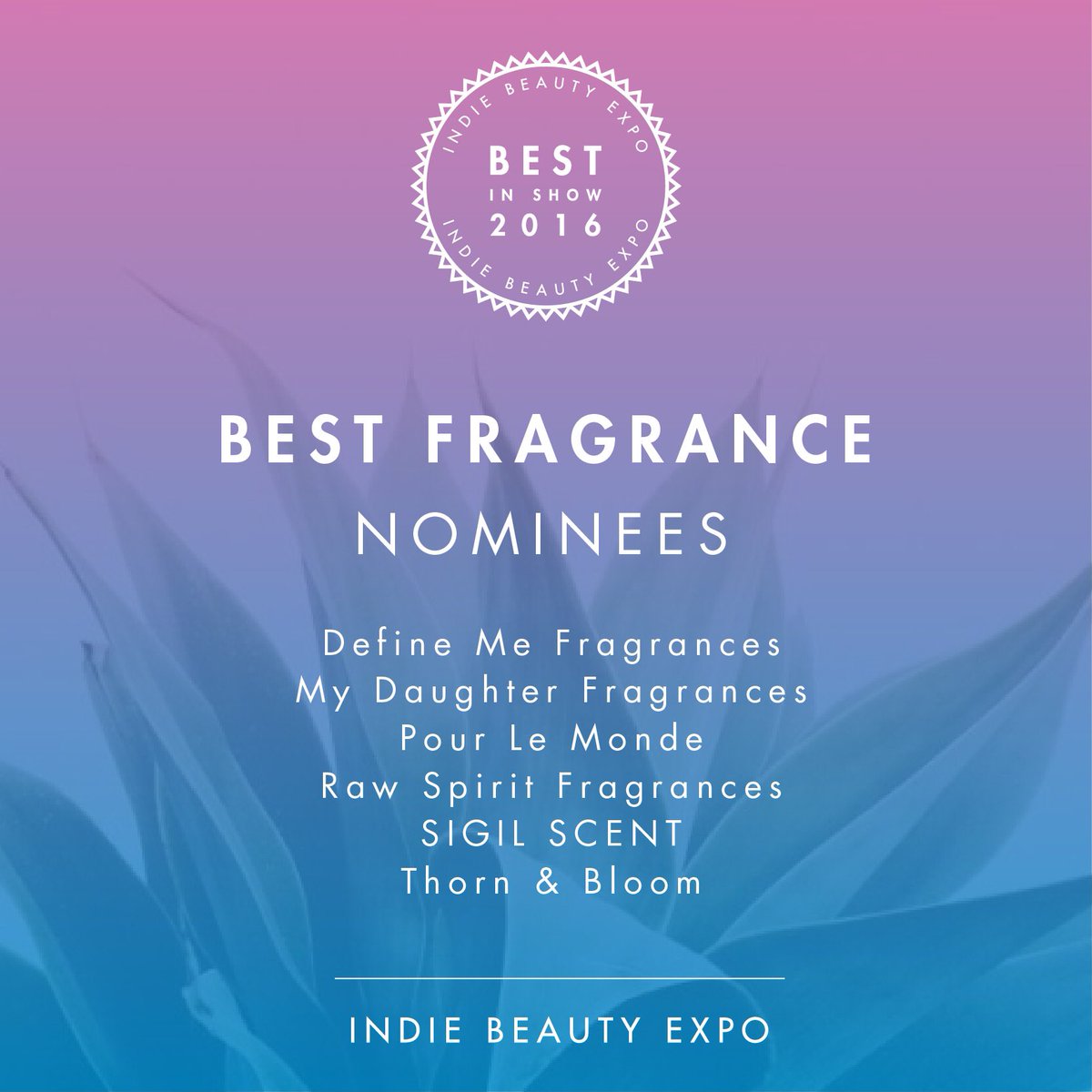 thornandbloom's tweet photo. We're thrilled to be among the nominees for BEST FRAGRANCE @IndieBeautyExpo  2016! #naturalperfume #indiebeauty https://t.co/uziRpIrSJm