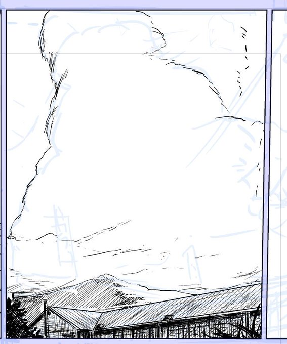 雲むずい('・ω・`)トーンで適当に影付けよう 