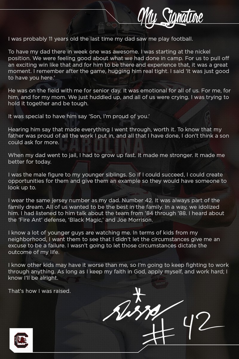 GamecocksOnline's tweet photo. My Signature: Jordan Diggs. #ForeverToThee  The backstory: https://t.co/CVxdxzzTIT @ItsYoung4_2 https://t.co/6bXU01vKy2