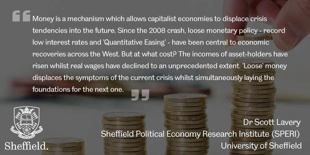 sheffielduni's tweet photo. Dr Scott Lavery, from @SPERIshefuni looks at the impact of a loose monetary policy #12daysofthinking https://t.co/9lPdJzIGvO