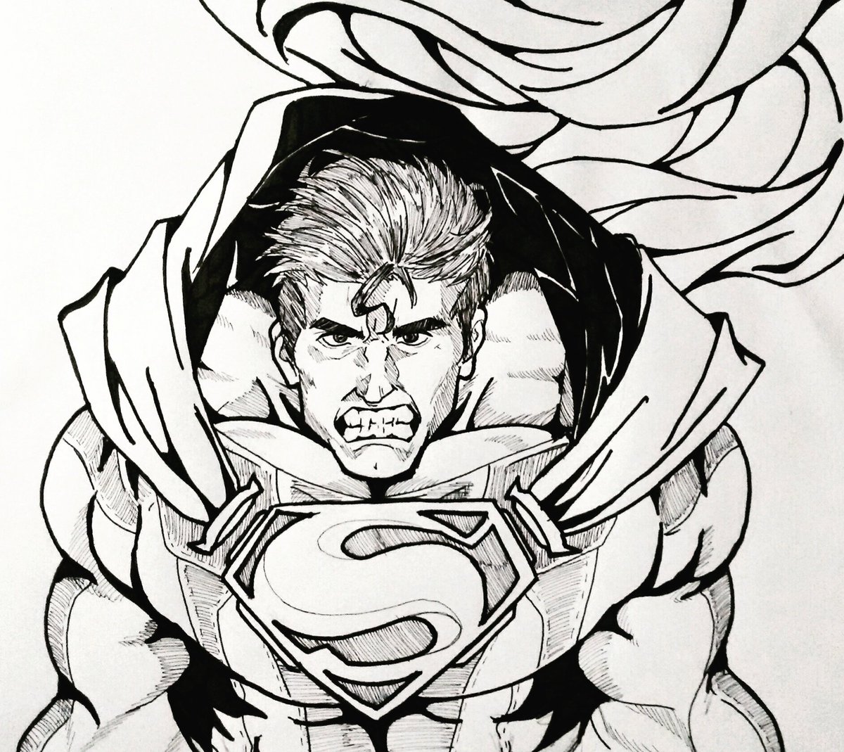 _InkRibbon's tweet photo. Superman's rage ! #tylerhoechlin #superman #fanart #superhoechlin #hoechlinofsteel https://t.co/hoWIfCEovF