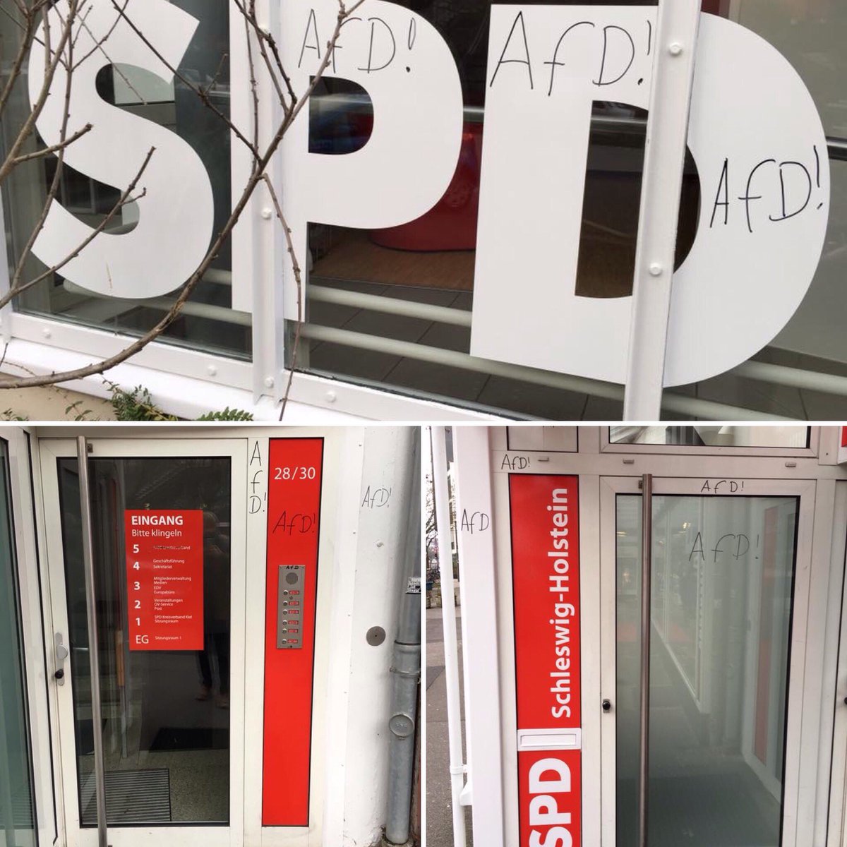 Peinlicher Angriff von #AfD Anhängern in #Kiel auf uns. Wir haben keine Angst! #gegenhalten #fckafd #defendeurope #fcknzs #spd #jusoskiel