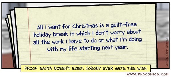 Phil_Baty's tweet photo. A classic #Christmas message from @PHDcomics #HappyHolidays https://t.co/MRpP5NGgo8