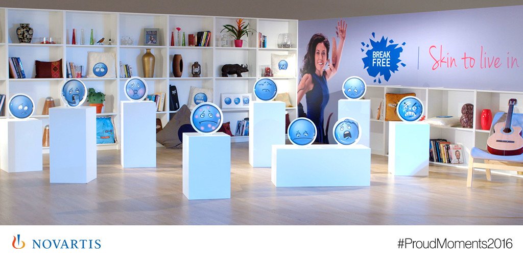 Proud to be helping urticaria patients break free from feeling constrained by their disease using emojis... what else! #ProudMoments2016 😊😞😂