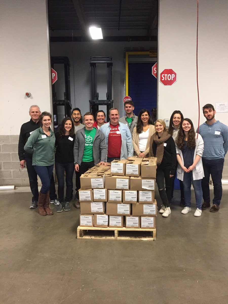 We had a great time volunteering at <a href="/Gr8BosFoodBank/">The Greater Boston Food Bank</a> yesterday, sorting 10,896 pounds of food (equivalent of 9,000+ meals)!