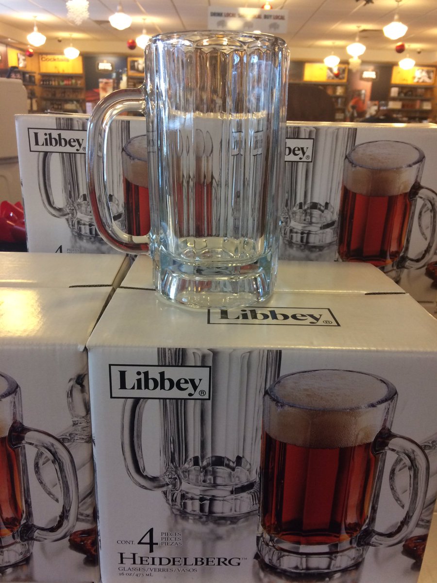Four-pack Heidelberg Beer mugs for only $13.95! Great gift idea, easy wrapping. Open until 8pm tonight. #ToolsForDrinking