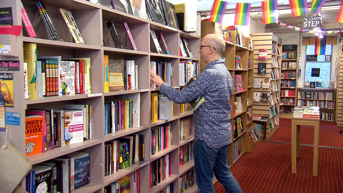 RTENationwide's tweet photo. @gayireland  The story of the Corkman running the UK's only Gay Bookshop in London on @RTENationwide  this evening (Wed.) at 7pm on @RTEOne https://t.co/ZjW4spDnZD