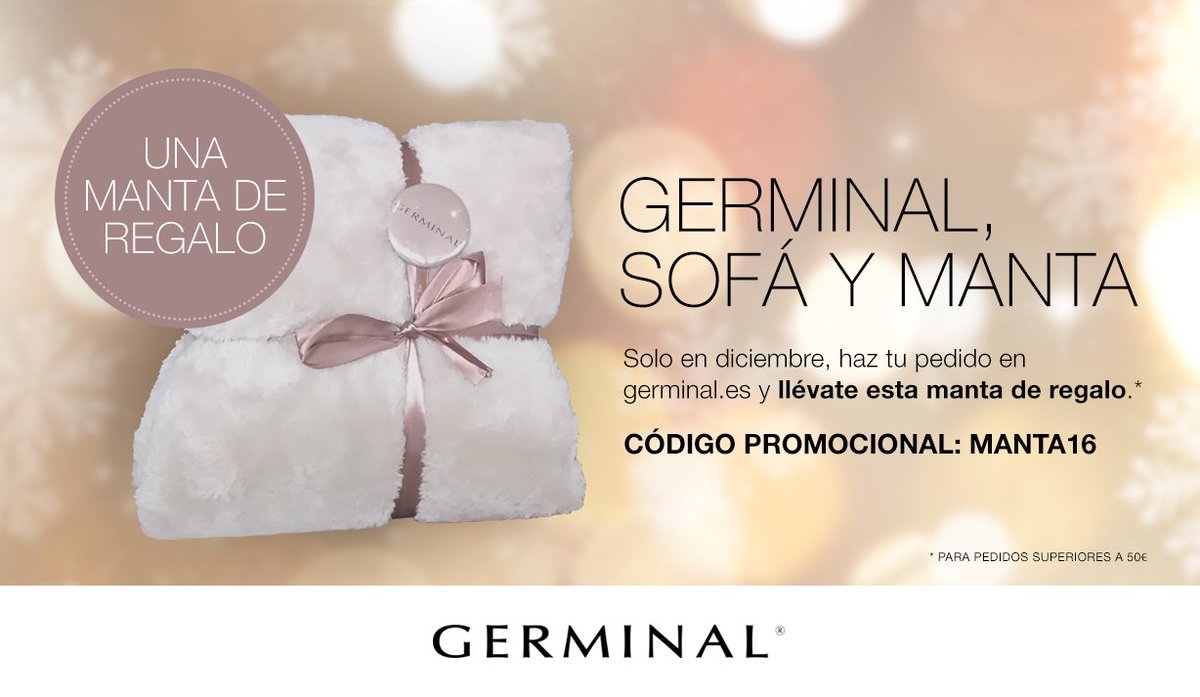 Germinal_es's tweet image. ¡Ya es oficial, ya estamos en #invierno! Abrígate con la manta Germinal bit.ly/2i1a4aj ▶ MANTA16 ◀ #tanagustito #sofaymanta
