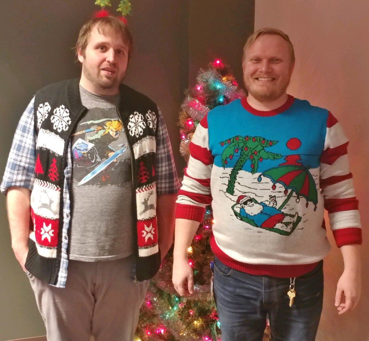 Ugly Christmas Sweater Day!  #AwesomeATSD <a href="/ChrisGDaugherty/">Chris Daugherty</a> <a href="/dauntfav/">DMoran</a>