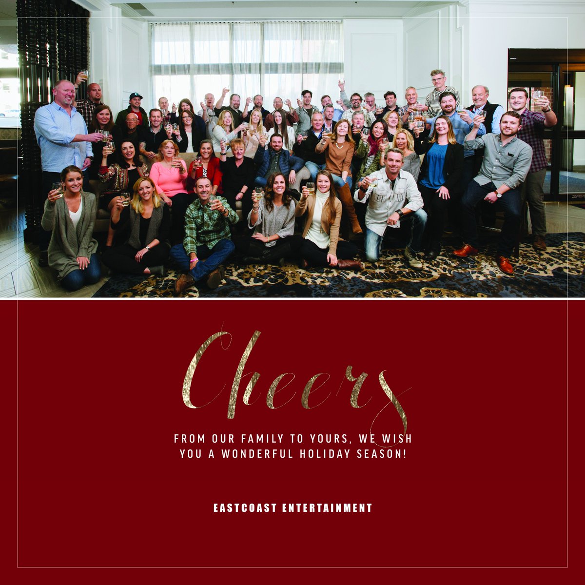 EastCoastTweets's tweet photo. Sending love &amp; joy during this special time of year. We are especially grateful to our artist family, clients &amp; inspiring industry friends. https://t.co/ns7CXgBcC0