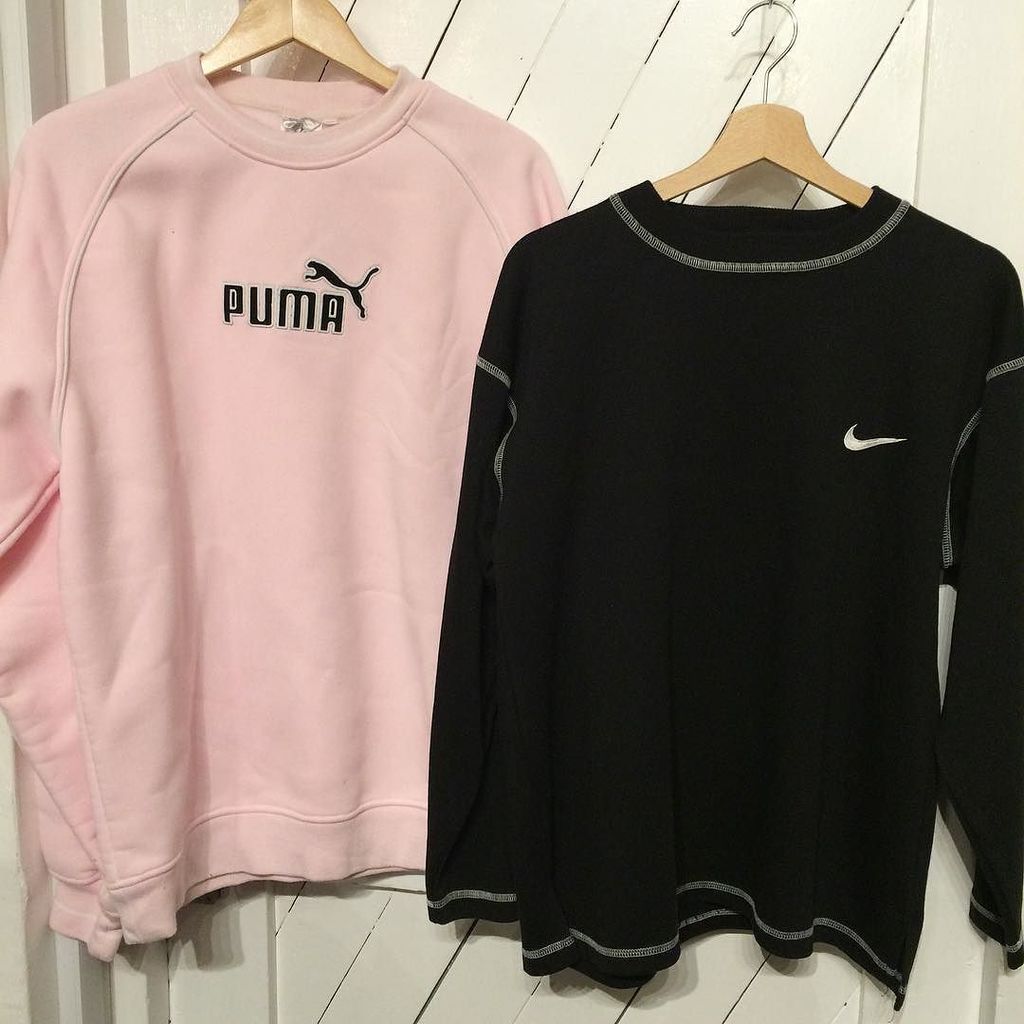 JempoVintage's tweet photo. Pastel pink puma sweater pretty please? 🌸 XL £34 • Nike sweater L £30 💥 #vintage #winterfa… https://t.co/Yb7rc4zCw9 https://t.co/6VDgTYlyPm