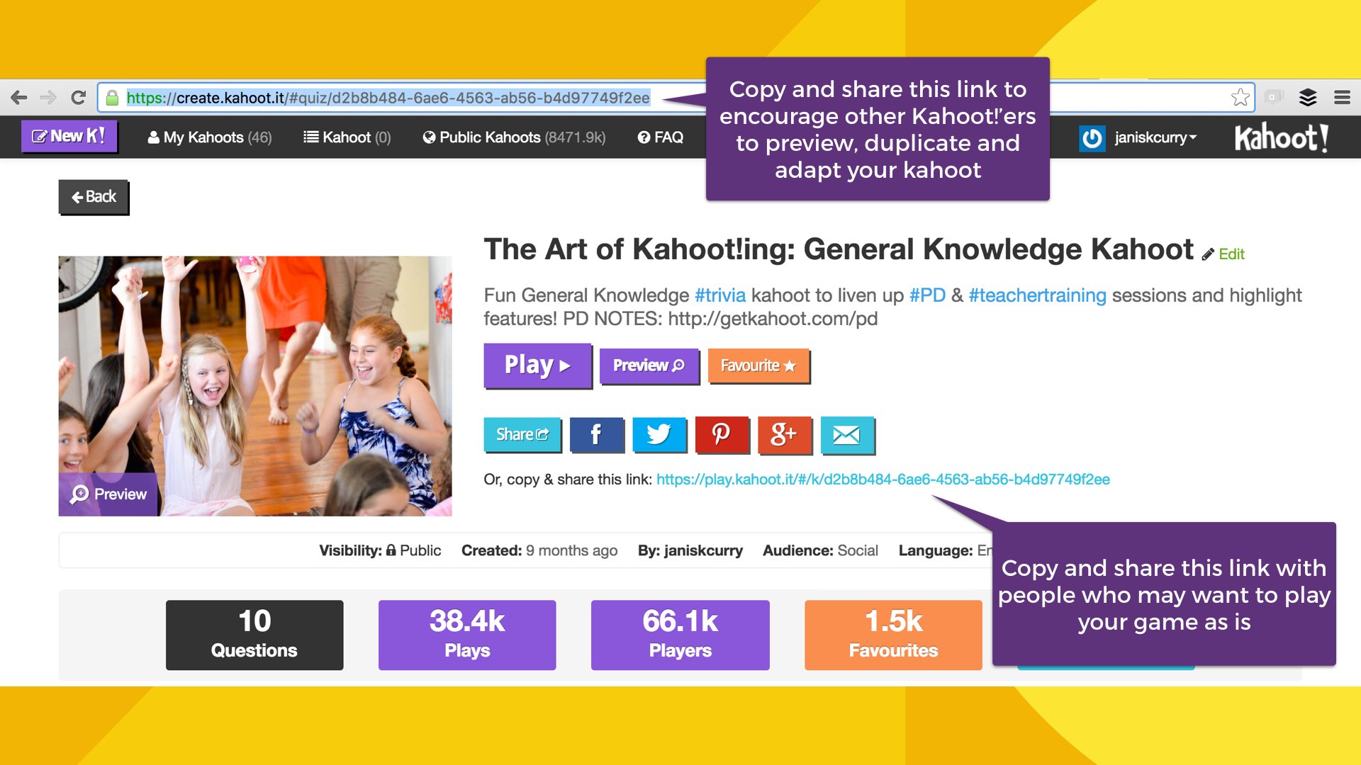 Kahoot! on Twitter: "Have you created the perfect learning game that you  want to share with the world? Check out some of our tips:  https://t.co/Lt0nLbnMr5 https://t.co/s3JFqG2S1Z" / Twitter