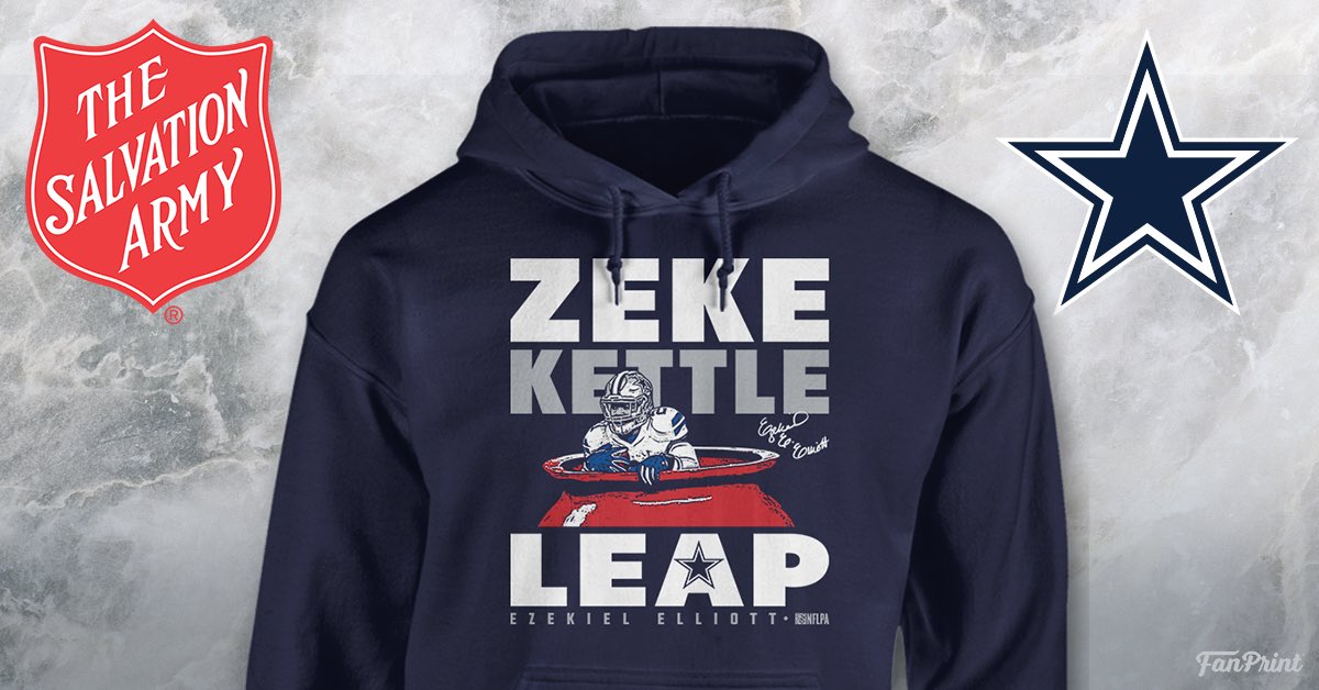 #CowboysNation Support what <a href="/FanPrint/">FanPrint</a> is doing for @salvationarmyus fanpr.in/zekeleap - 100% of proceeds give back! #ZekeKettleLeap
