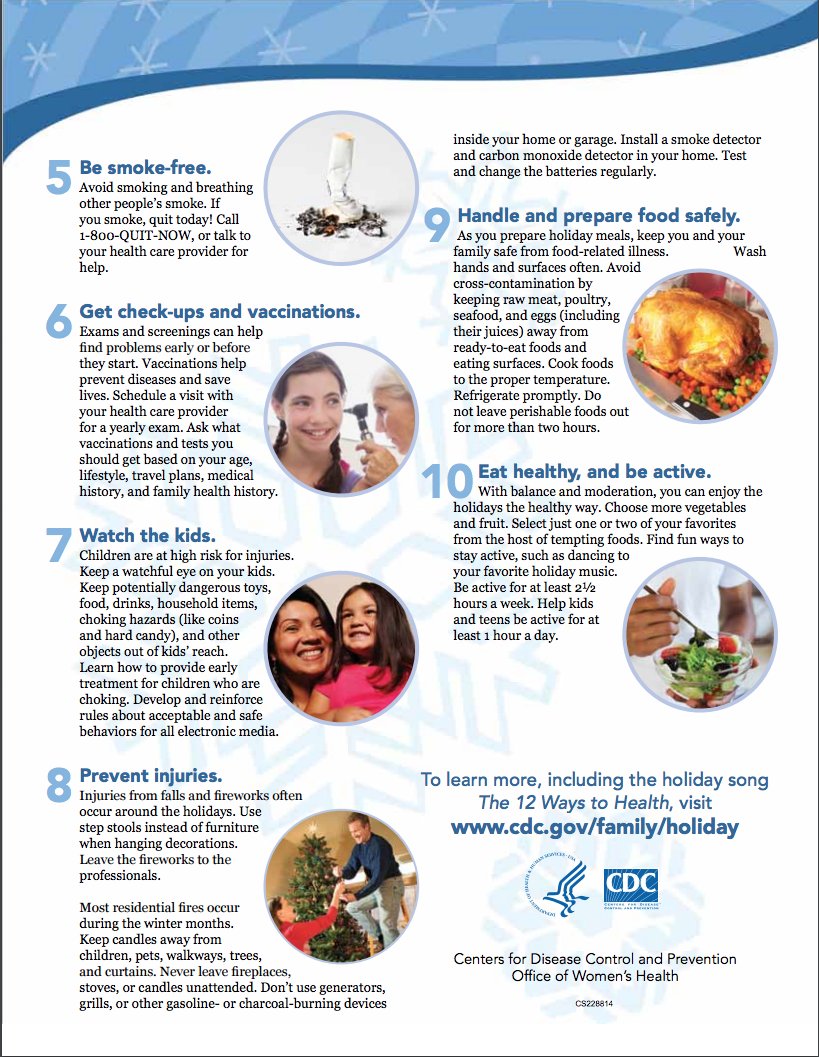 Have yourself a happy holiday season with these tips from the CDC: