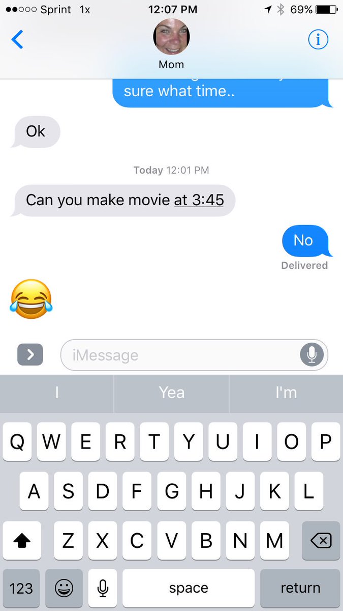 macdaddyquotes's tweet photo. Either my mom is making fun of me or she thinks this is the crying symbol https://t.co/rdayKBEQL6