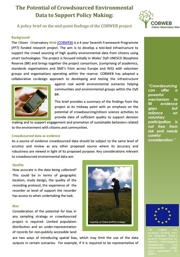 CobwebFP7's tweet image. Our latest #cobwebfp7 Newsletter reflects on the project&apos;s successes and looks forward to future opportunities: bit.ly/2hIkw94
