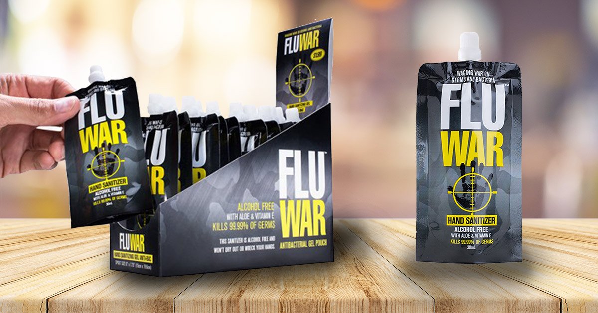 FluWarInc's tweet photo. Germs don't take holidays. Don't let sickness hold you back in 2017. Stay moving and kill 99.99% of germs and bacteria with #FLUWAR. https://t.co/4rcaVNVFGQ