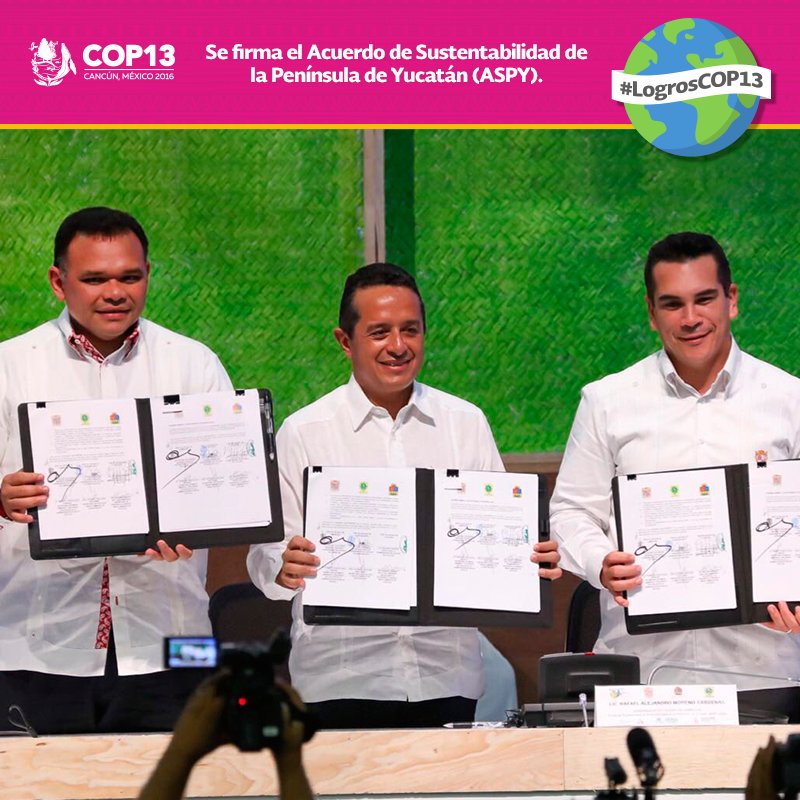El objetivo de <a href="/ASPY2030/">ASPY 2030</a> es fijar metas e implementar estrategias para lograr la sustentabilidad de la Península de Yucatán. #LogrosCOP13