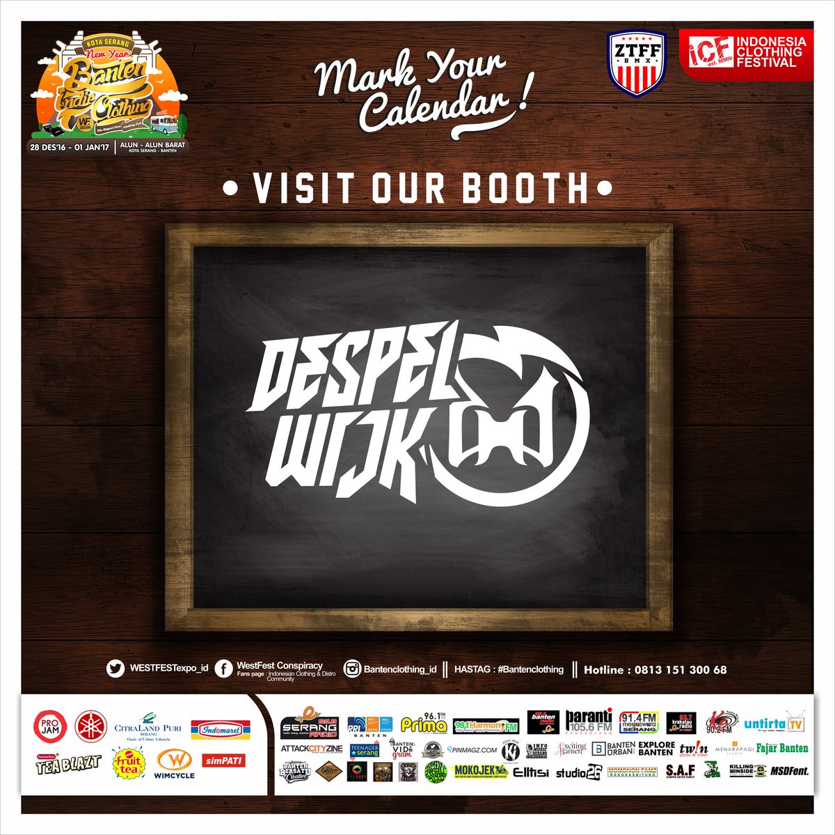 Hello prepare guys for #bantenclothing @WESTFESTeXpO_ID save your money..!! #kotaserang #bantenclothing <a href="/despelwijk/">DESPELWIJK™</a>